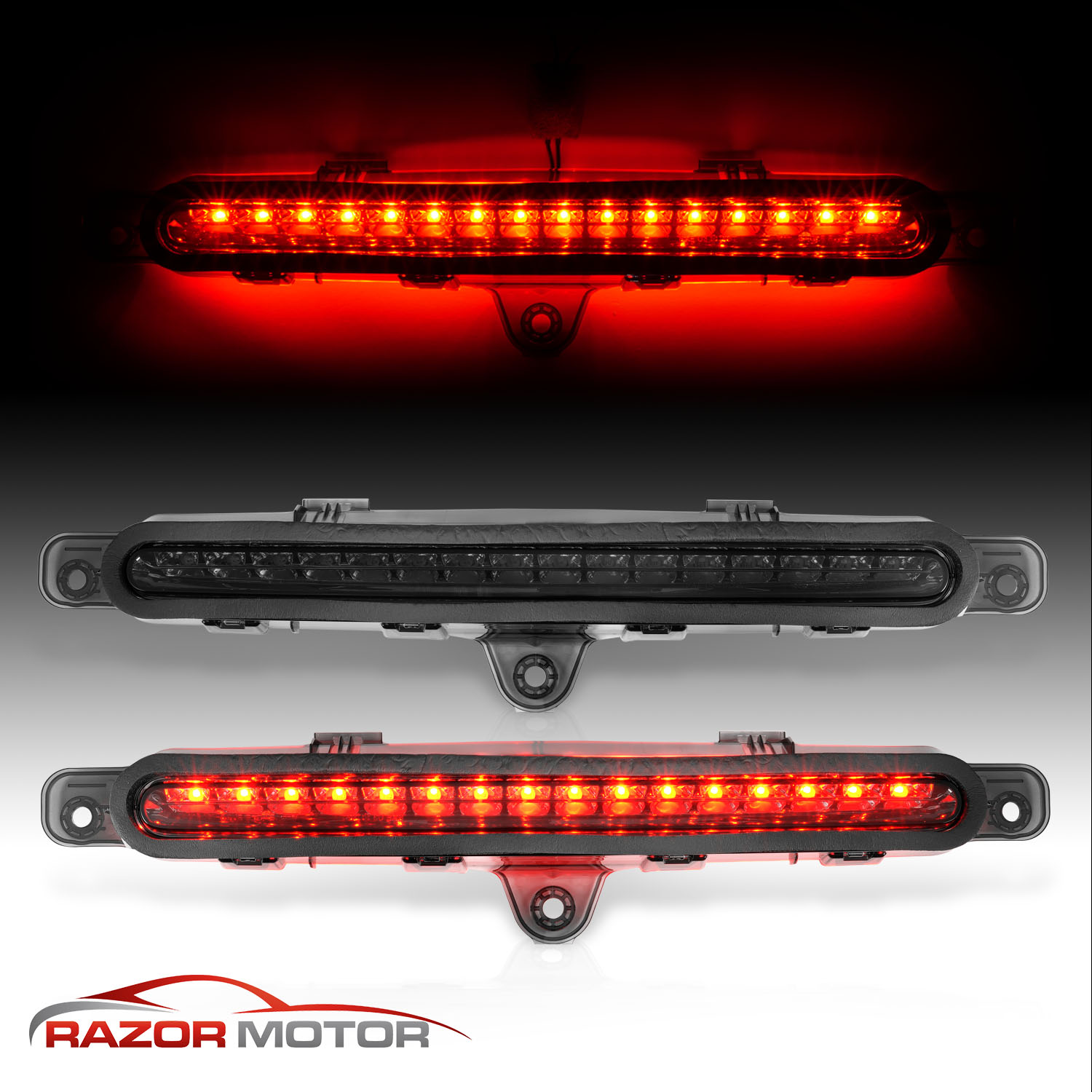 For 20102014 FORD MUSTANG Full LED 3RD Third BRAKE LIGHT SMOKE eBay